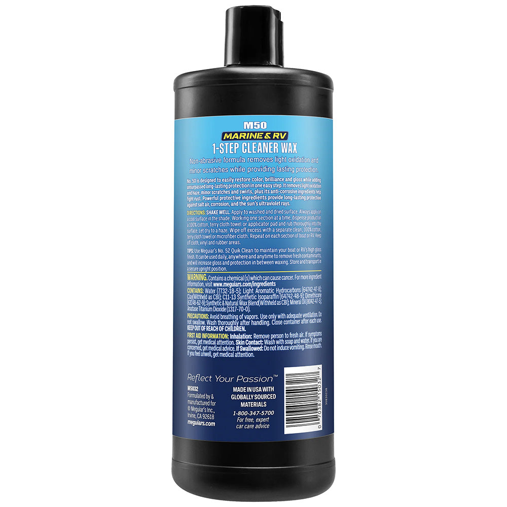 Meguiars Boat/RV Cleaner Wax - 32 oz - *Case of 6*