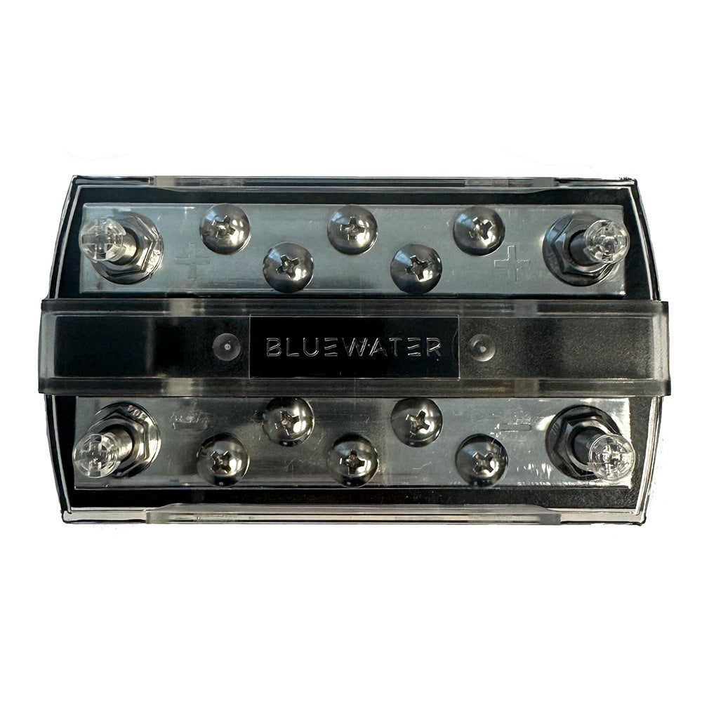 Bluewater 10 Position 150AMP 1/4" Busbar w/Cover [312700-B-022]
