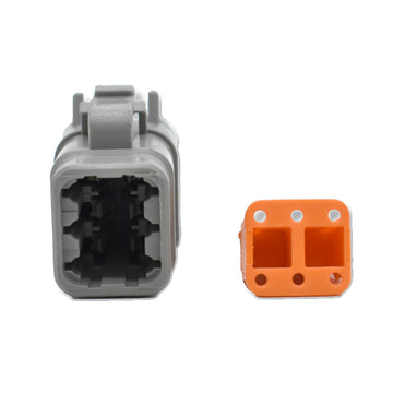 Bluewater 6 Position DTM Female Connector w/Wedge Lock [DTM06-6S]