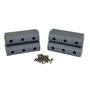 Caliber BunkWrap End Cap 2x6" Grey Accessory Kit w/Stainless Steel Hardware *4-Pack [23053]