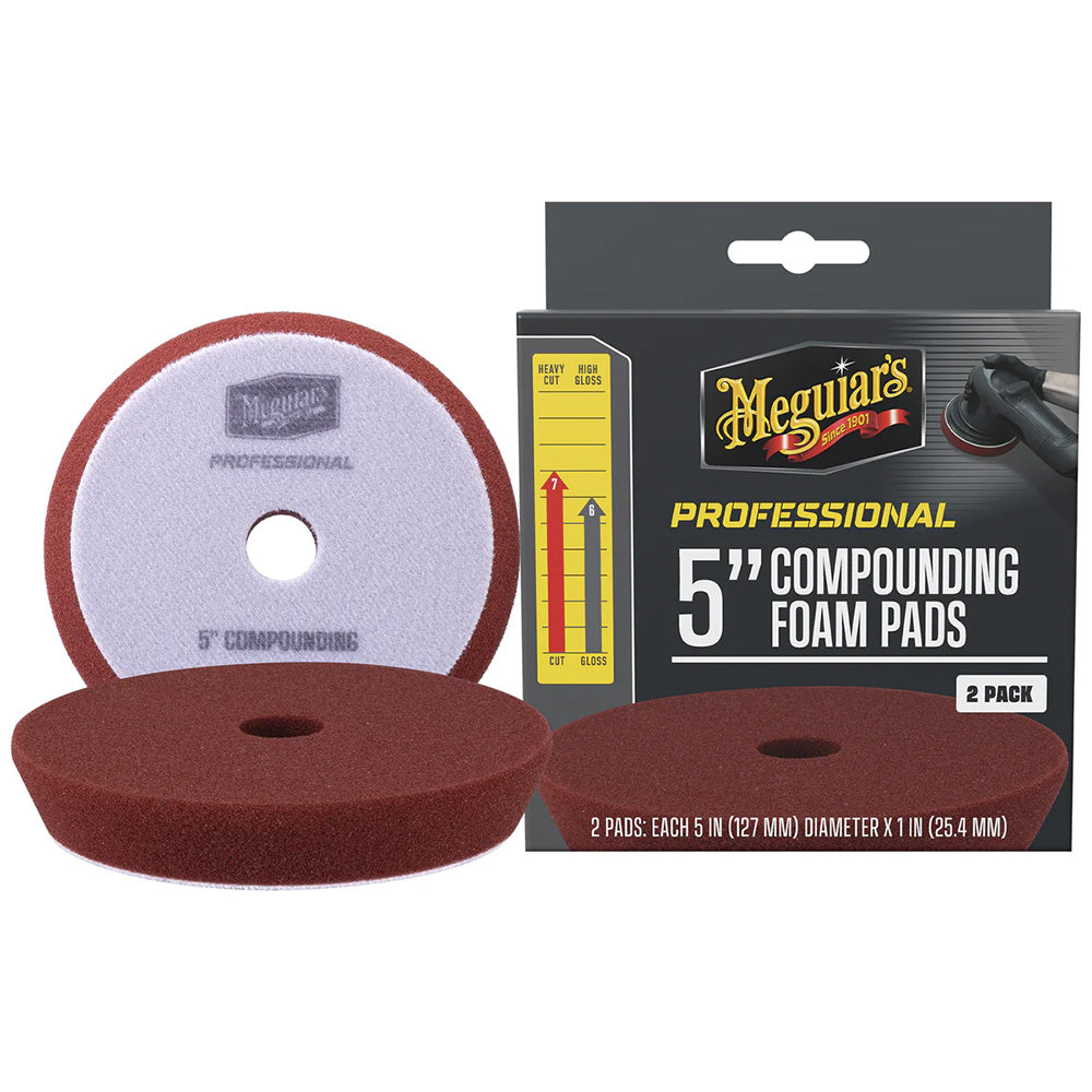 Meguiar's Professional 5" Compounding Foam Pads *2-Pack [M5CFP2]