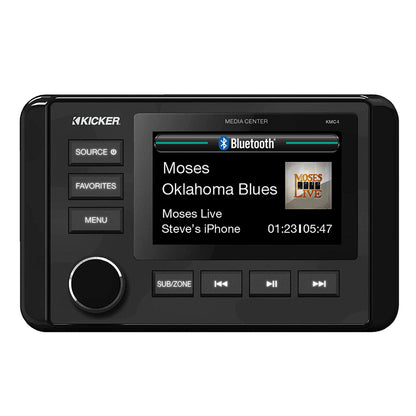 KICKER KMC4 Weather-Resistant Gauge-Style Media Center w/Bluetooth [51KMC4]