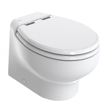 Thetford Silence Plus 2G w/Wood Polyester Soft Close Seat  Standard Solenoid - Short, White - 24V [T-S2G024DW/D00C00]
