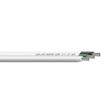 Sea-Dog 12/3 AWG Flat Triplex Wire - White/Green/Black - 100' [8012302]
