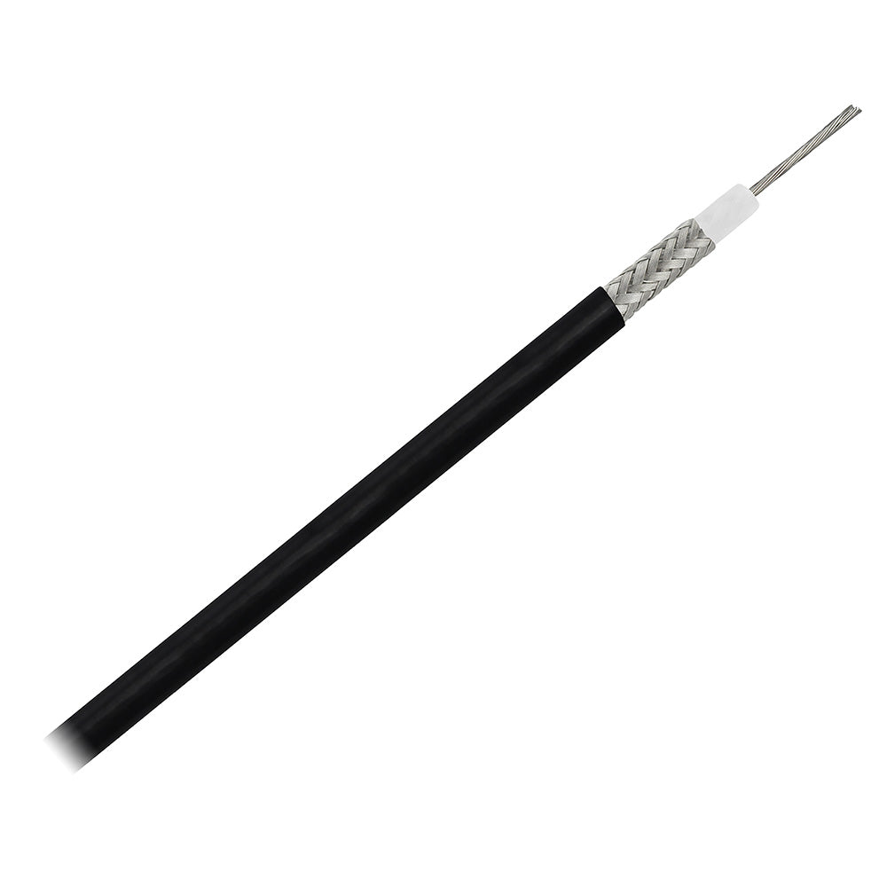 Pacer RG58AU Coax Cable Stranded TV Cond TV Braid - Black Jacket - 150' [MRG58AU-150]