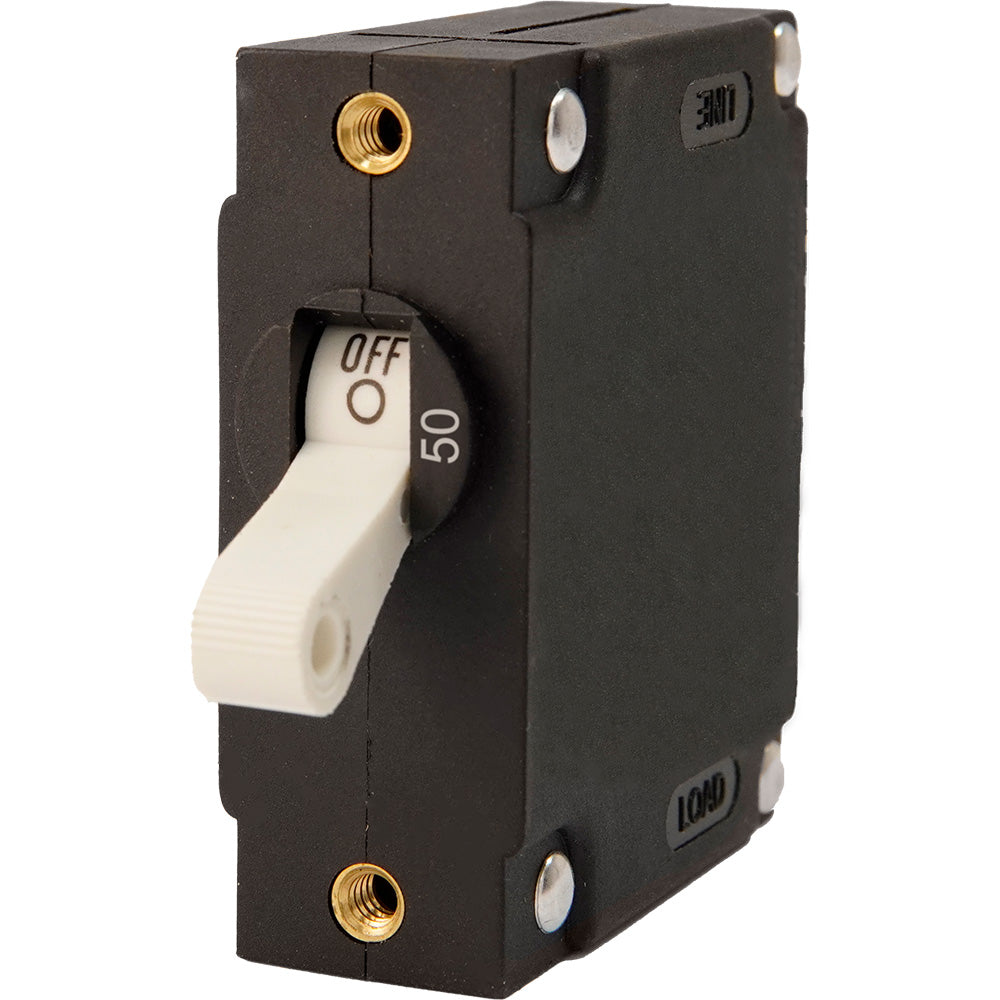 Egis A Series White Toggle Panel Mount Circuit Breaker - Single Pole 50A [3201-50]