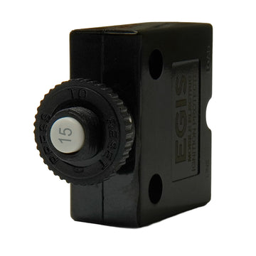 Egis 15A Push Button Panel Mount Circuit Breaker - Spade Terminal [4711-15]