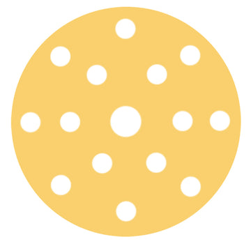 RUPES MULTIPURPOSE Paper Abrasive Discs 150mm (6") - 15 Holes - P400 Grit *Box of 100pcs [9.45PD400]