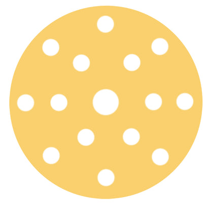 RUPES MULTIPURPOSE Paper Abrasive Discs 150mm (6") - 15 Holes - P80 Grit *Box of 50pcs [9.45PD080]