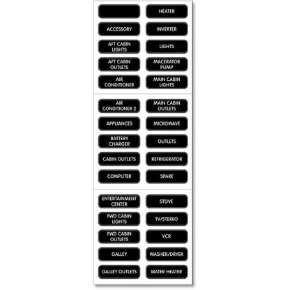 Blue Sea 8031 AC Panel Basic 30 Label Set [8031]