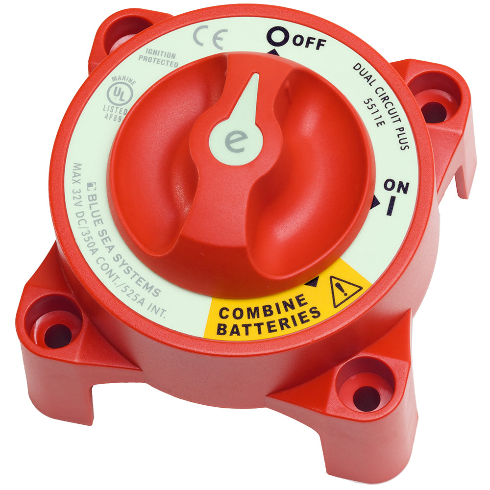 Blue Sea 5511e e-Series Dual Circuit Plus Battery Switch [5511E]