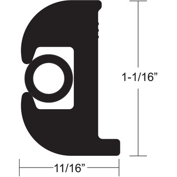 TACO Flex Vinyl Rub Rail Kit - Black w/Black Insert - 50' - 1-1/16" [V11-0809BBK50-2]