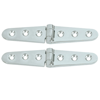 Whitecap Strap Hinge - CP/Brass - 6" x 1-1/8" - Pair [S-0605C]