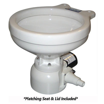 Raritan Sea Era QC Toilet - Marine Size - Remote Intake Pump - Straight  90 Discharge - Smart Toilet Control - 12v [162MR012]