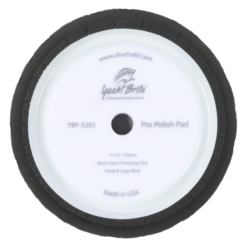 Shurhold Pro Polish Black Foam Pad - 7.5" f/Pro Rotary Polisher [YBP-5203]