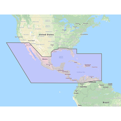 Furuno Central America, Caribbean Part of Mexico Vector Chart - 3D Data Standard Resolution Satellite Photos - Unlock Code