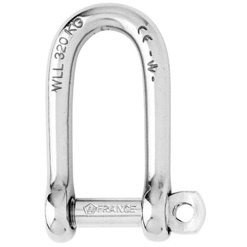 Wichard Self-Locking Long D Shackle - Diameter 6mm - 1/4" [1213W]
