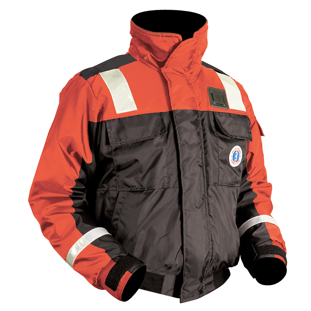 Mustang Classic Flotation Bomber Jacket w/Reflective Tape - Orange/Black - XL  [MJ6214T1-33-XL-206]