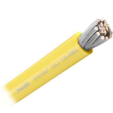 Pacer Yellow 3/0 AWG Battery Cable - Sold By The Foot [WUL3/0YL-FT]