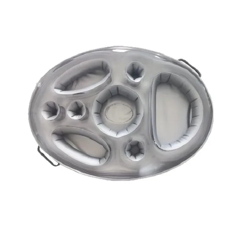 Inflatable water dining bar, ice bucket, pool party, drinks, food trays, porous drinks, cooling cup holders